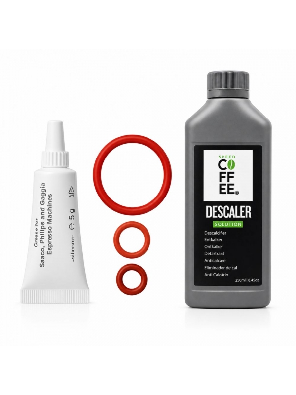 Descalcificante 250ml  Philips , Saeco, + graxa  5g + Oring