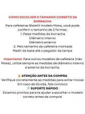 Kit 3 Borrachas de Vedação Originais Bialetti 3xic  Ø5cm interno  Ø6,5cm externo  – Importado da Itália P5 K7