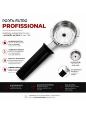 Porta-filtro Sem bico e Sem Filtro  P/ Gaggia Classic, Baby Class, Baby Twin, Classic E24 Classic EVO P7 K8
