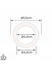 Kit 3 Borrachas de Vedação Originais Bialetti 2xic  Ø4,2 interno  Ø5,5 externo  – Importado da Itália P5 J7