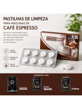 Pastilha  Detergente Desengordurante Máquinas de Café Gaggia Saeco Philips Walita P4 I5